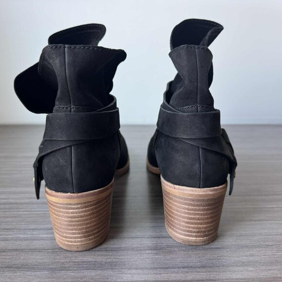UGG Women's Elora Zip Up Ankle Boots Bootie Size 11 $175 in Black Suede - Picture 7 of 11